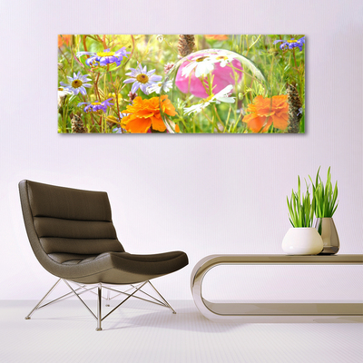 Glass Print Flowers nature multi