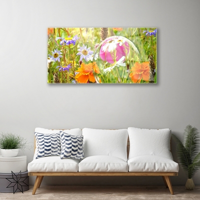 Glass Print Flowers nature multi