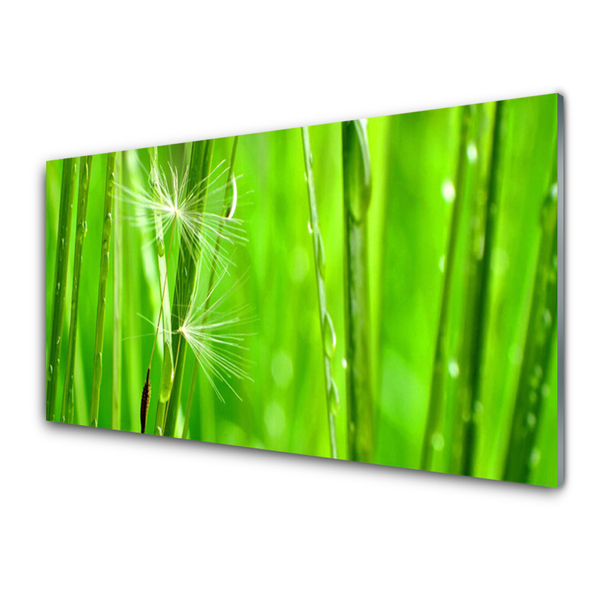 Glass Print Grass floral green