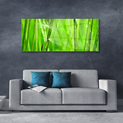 Glass Print Grass floral green