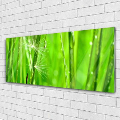 Glass Print Grass floral green