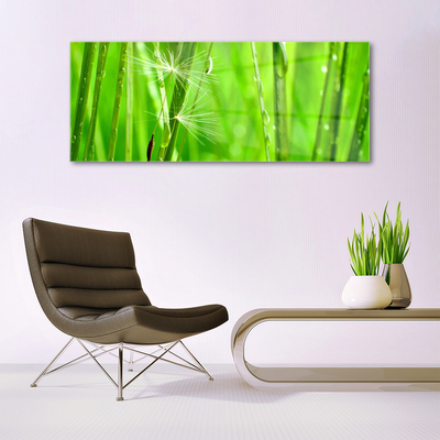 Glass Print Grass floral green