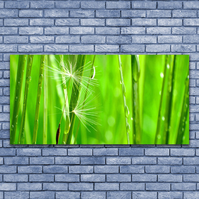 Glass Print Grass floral green