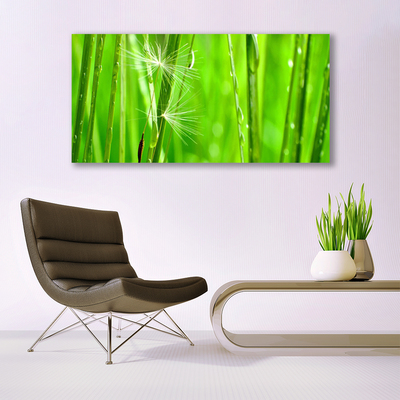 Glass Print Grass floral green