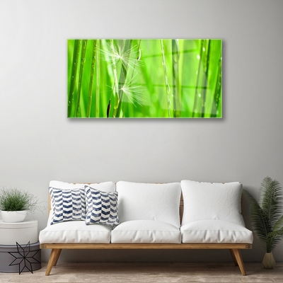 Glass Print Grass floral green