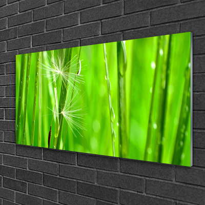 Glass Print Grass floral green