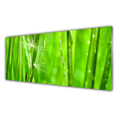 Glass Print Grass floral green