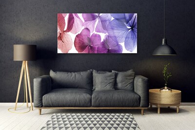 Glass Print Flowers floral pink purple