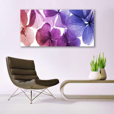 Glass Print Flowers floral pink purple