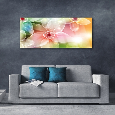 Glass Print Flowers art multi