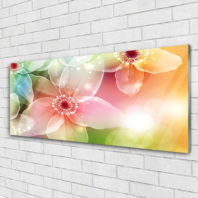 Glass Print Flowers art multi