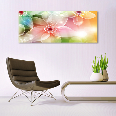 Glass Print Flowers art multi