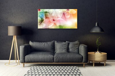 Glass Print Flowers art multi