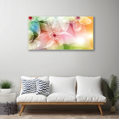 Glass Print Flowers art multi