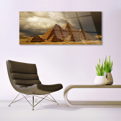 Glass Print Pyramids architecture yellow