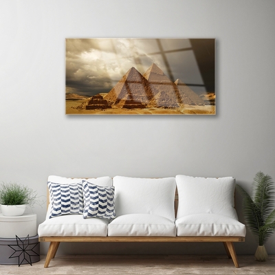 Glass Print Pyramids architecture yellow