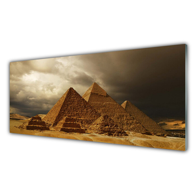 Glass Print Pyramids architecture yellow