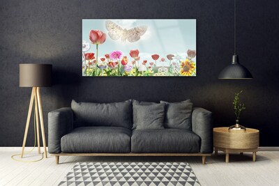 Glass Print Flowers nature multi