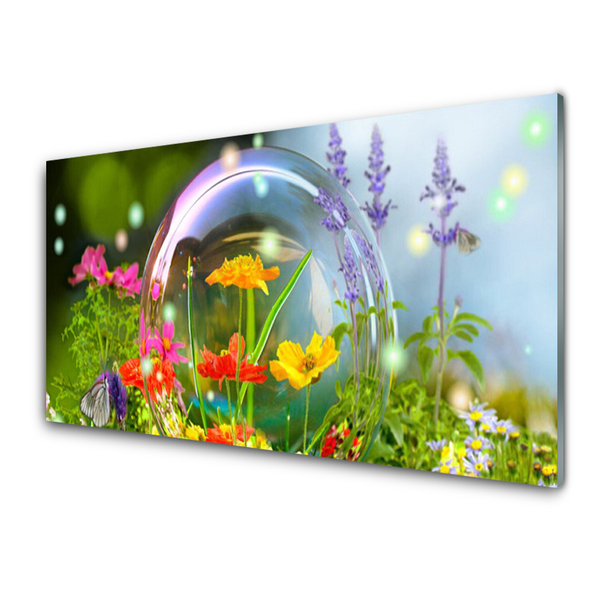 Glass Print Flowers nature multi