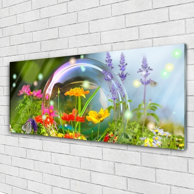 Glass Print Flowers nature multi