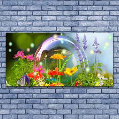 Glass Print Flowers nature multi