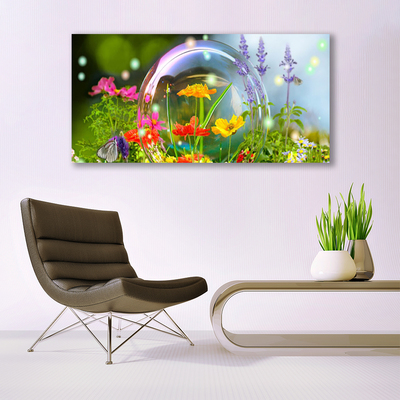 Glass Print Flowers nature multi