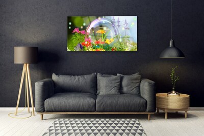 Glass Print Flowers nature multi