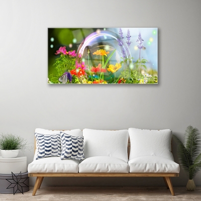 Glass Print Flowers nature multi