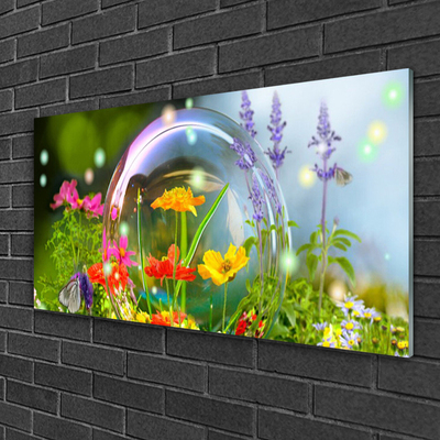 Glass Print Flowers nature multi