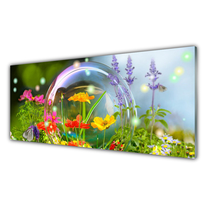 Glass Print Flowers nature multi