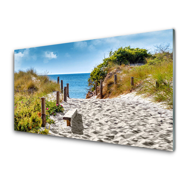 Glass Print Footpath landscape brown