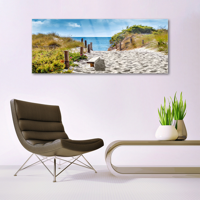 Glass Print Footpath landscape brown