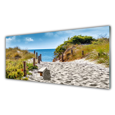 Glass Print Footpath landscape brown