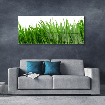 Glass Print Grass floral green