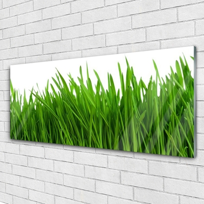 Glass Print Grass floral green