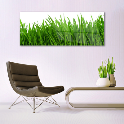 Glass Print Grass floral green