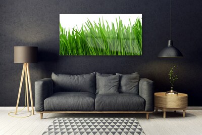 Glass Print Grass floral green