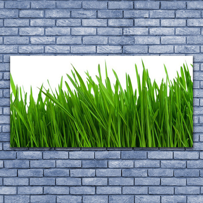 Glass Print Grass floral green