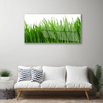 Glass Print Grass floral green