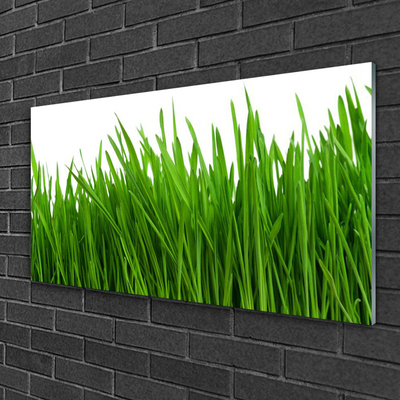 Glass Print Grass floral green