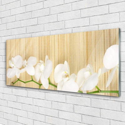 Glass Print Flowers floral white