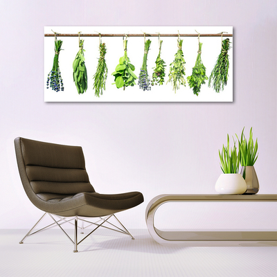 Glass Print Flowers floral green purple