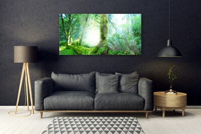 Glass Print Forest nature green