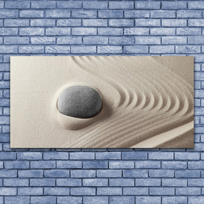 Glass Print Sandstones art brown grey