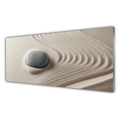 Glass Print Sandstones art brown grey