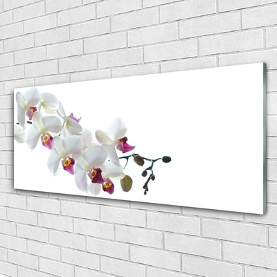 Glass Print Flowers floral white