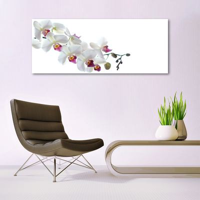 Glass Print Flowers floral white