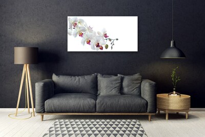 Glass Print Flowers floral white