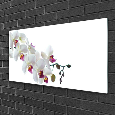 Glass Print Flowers floral white