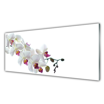 Glass Print Flowers floral white